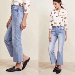 Rebecca Taylor La Vie Ines Kick Boot Jeans Raw Hem Size 24